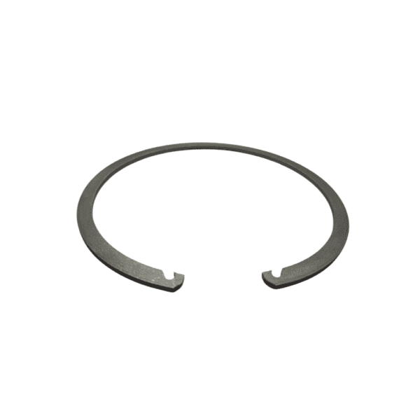 Angled view of 6 inch baler cylinder internal retaining ring showing ring thickness